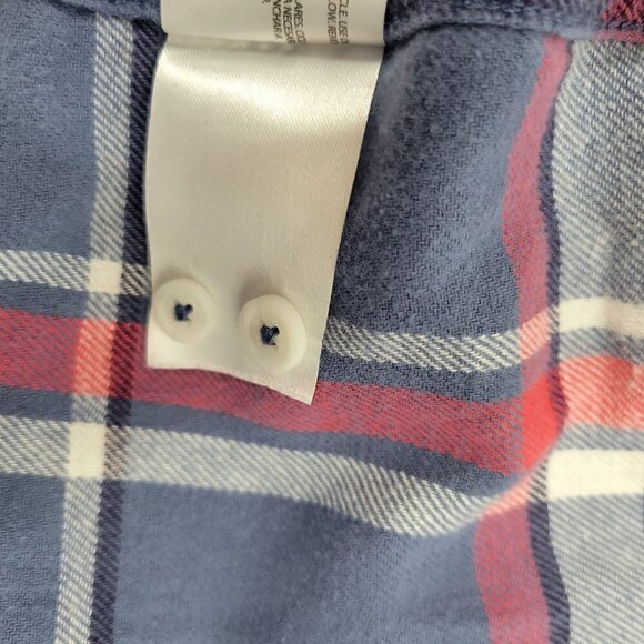 Woolrich Women's Blue/Pink Plaid 100% Cotton Flannel Size M - Picture 10 of 11